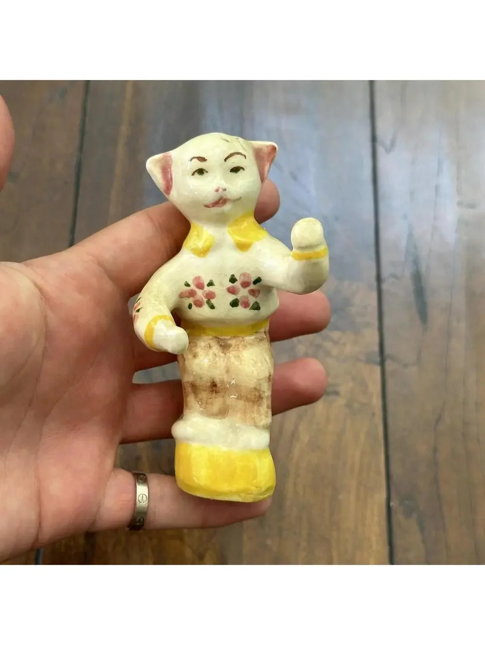 VTG Cat Salt And Pepper Shaker Anthropomorphic Japan Creepy Funny Cute SINGLE
